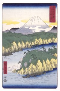 箱根湖（箱根之水）（彩色木刻版画） 作者 安藤或歌川广重