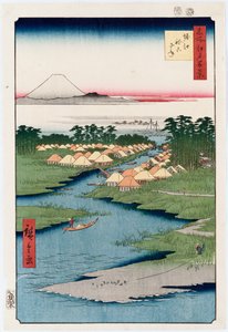 出自Horikiri的Nekozane”（来自“江户著名景点的一百个视图”系列） 作者 安藤或歌川广重