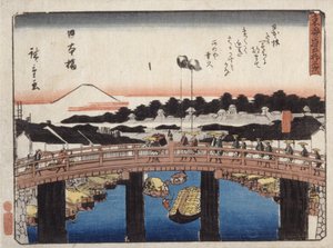 日本桥（彩色木刻版画） 作者 安藤或歌川广重