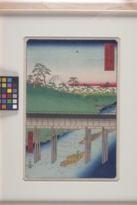东都御茶水 (T?to: Ochanomizu)（彩色木刻版画） 作者 安藤或歌川广重