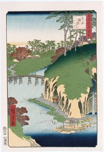 来自“江户瀑布之河”的系列作品，来自“江户著名景点的一百个景观”系列 作者 Ando or Utagawa Hiroshige