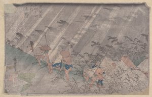 听（黑色木刻） 作者 安藤或歌川广重
