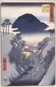 第22站，冈部（彩色木版画） 作者 安藤或歌川广重