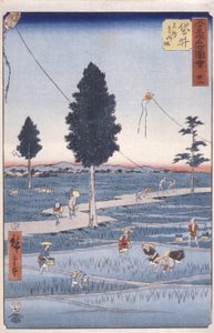 袋井28号车站（彩色木版画） 作者 安藤或歌川广重