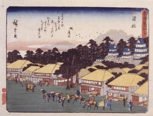 滨松第 30 站（彩色木版画） 作者 安藤或歌川广重