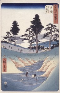 6号车站，户冢（木版画） 作者 安藤或歌川广重
