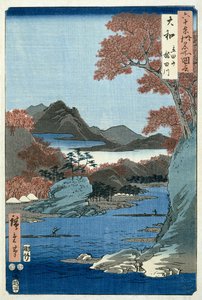 大和县龙田川（木刻版画） 作者 Ando or Utagawa Hiroshige
