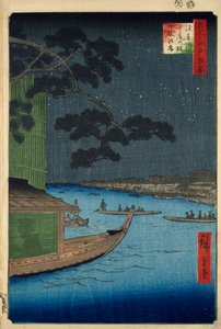 浅草川 Onmaya 堤岸的“成功之松” 作者 安藤或歌川广重