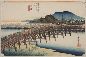 八幡桥 作者 安藤或歌川广重