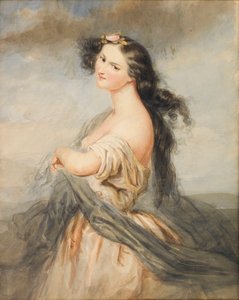 朱丽叶-德鲁瓦（Juliette Drouet）的肖像，1806-1883。 作者 安德烈·查尔斯·沃勒莫