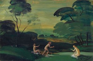 三只仙女在沐浴