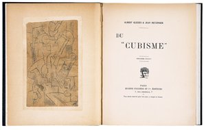 阿尔伯特-格莱兹和让-梅津格合著的《Du "Cubisme"》的封面插图和扉页 作者 安德烈（后）德兰