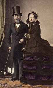 拿破仑三世和欧仁妮皇后，作者：迪斯德利（1819-1889）--约1865年--数字着色