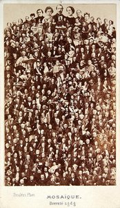 第二帝国的人物，约1860年（棕褐色照片）。 作者 安德烈·阿道夫·尤金·迪斯德里
