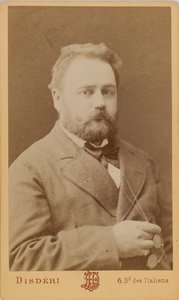 埃米尔-左拉的肖像，1840-1902。 作者 安德烈·阿道夫·尤金·迪斯德里