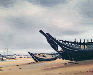 卡马雷特海滩上的小船 作者 安德烈·德雷恩