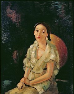 坐着的画家侄女》，约 1931 年（布面油画）（另见 287563） 作者 安德烈·德雷恩