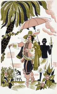 为法国作家皮埃尔-麦克-奥兰（1882-1970）1932年编辑的 "五个故事 "绘制的海盗插图（雕版画 作者 安德烈·德文贝兹（Andre Devambez）