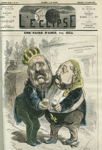 一对朋友，费加罗导演希波吕特·德·维尔梅桑（1812-1879）和菲利普·德·奥尔良亲王（1838-1894）假装法国王位。 Gill 的“L