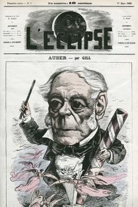 Auber Daniel-Francois-Esprit (1782-1871)，法国音乐家。 Gill 的“L