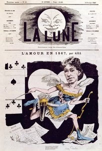 1867年2月3日，来自&39;La Lune&39;的Cora Pearl漫画（1842-c.1886） 作者 安德鲁·吉尔