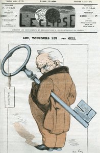 Grenier 博士是 Pontarlier 的一名代表，最近皈依了伊斯兰教，他穿着阿拉伯服装进入代表室，制造了丑闻。 雕刻在“”Le petit journal””24/01/1897。 塞尔瓦收藏。 作者 安德鲁·吉尔