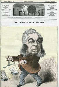法国政治家阿尔伯特·克里斯托弗 (Albert Christophle) 的漫画。 Gill 的“L