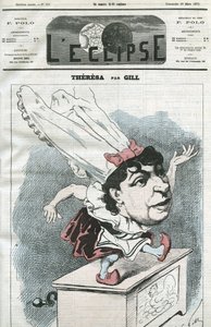 艾玛-瓦伦东的漫画，名为特丽莎（1837-1913），法国流行歌手。3月30日吉尔的 "L