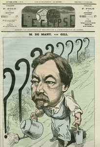 Francois Cesaire de Mahy（1830-1906），法国医生、记者和政治家的卡通。 Gill 的“L