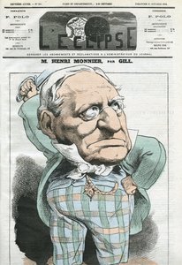 亨利-莫尼耶（1799-1877）的漫画，法国剧作家、漫画家、演员。盖在吉尔的 "L