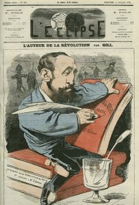 Cartoon by Jules Claretie (1840-1913), French novelist, playwright and critic. Cover in “” L