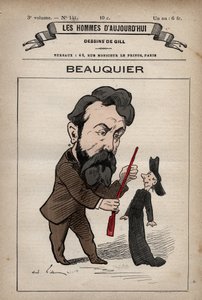 查尔斯-博基耶的漫画，法国政治家1833-1916年，出自安德烈-吉尔（1840-85）的《今日之人》，约1779-1880年。 作者 安德鲁·吉尔