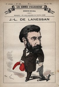 让-玛丽-安托万-德-拉内桑（1843-1919）的漫画，出自《今日之人》（约1779-1880），作者安德烈-吉尔（1840-85）。 作者 安德鲁·吉尔