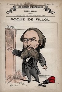 Jean Thoxene Roque的漫画，作者Fillol 1824-1889 英国政治家，出自《今日之人》，约1779-1880，作者Andre Gill（1840-85）。 作者 安德鲁·吉尔