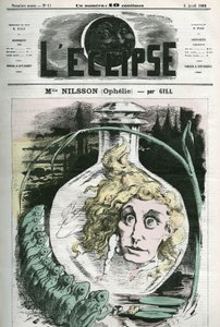 Christine Nilsson 饰演 Ophelie（1843 年至 1880 年左右）瑞典歌剧歌手。 Gill 的“L