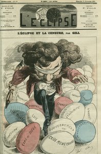 Eclipse and censorship, an illustration of Gill walking on ufs. Cover in “” L