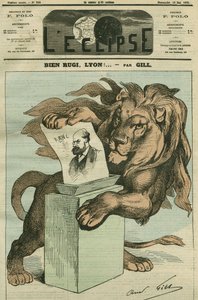 好的鲁吉，里昂！ ，卡通选举亚瑟·ranc（1831-1908），罗纳倾斜。 Gill 的“L