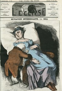 共和国即将欠下普鲁士债务的插图，共和国总统阿道夫-梯也尔（1797-1877）在把脉。8月26日，吉尔撰写的《日食》杂志的封面 作者 安德鲁·吉尔