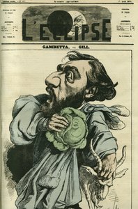 莱昂-甘贝塔（1838-1882），法国政治家。4月17日，吉尔在《日食》杂志上的封面 作者 安德鲁·吉尔