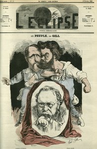 Les Peuples，与Clement Duvernois（1836-1879）、Pierre-Joseph Proudhon（1809-1865）和Jules Valles（1832-1885），作家和政治家。2月21日，吉尔在《日食》中的封面
