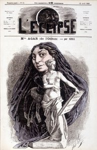 琼脂小姐（来自 Odéon） 法国学院女演员。 吉尔在日食中作画 作者 安德鲁·吉尔