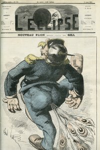 新孔雀，威廉一世（1797-1888）的漫画，普法战争的胜利者。 Gill 的“L