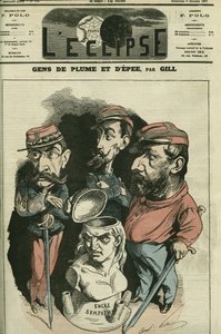 笔和剑的人。路易斯-莱昂-费德贝（1818-1889），法国军人，卡米尔-克雷默（1840-1876），法国将军，以及菲利普-图森-约瑟夫-波尔多内（1821-1892），医生和军人。盖在吉尔的 "L