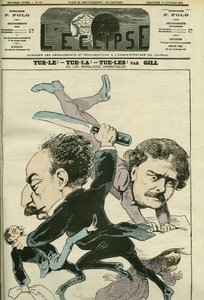 法国信使小仲马（1824-1895）和埃内斯托-罗西的画像。盖在吉尔的 "L