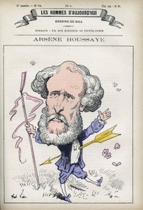 法国文学家阿尔森-乌萨耶（1815-1896）的画像。漫画作者吉尔，巴黎。 作者 安德鲁·吉尔