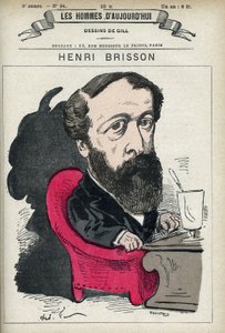 尤金-亨利-布里松（1835-1912）的画像，法国律师、记者和政治家。漫画作者吉尔，巴黎。 作者 安德鲁·吉尔