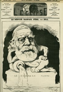 法国化学家、医生和政治家Francois-Vincent Raspail（1794-1878）的画像。4月2日，吉尔的《日食》杂志封面 作者 安德鲁·吉尔
