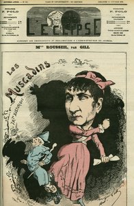 Portrait of Roselia Rousseil, a French singer, she played the Comedie Francaise. Cover in “” L