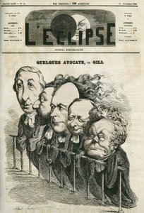 一些律师，Emmanuel Arago (1812-1896)、Leon Gambetta (1838-1882)、Jules Grevy (1807-1891)、Laurier 和 Adolphe Cremieux (1796-1880)。 Gill 的“L