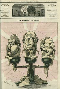 融合，是议会宪法的插图，有保皇派、波拿巴派和共和派。盖在吉尔的 "L